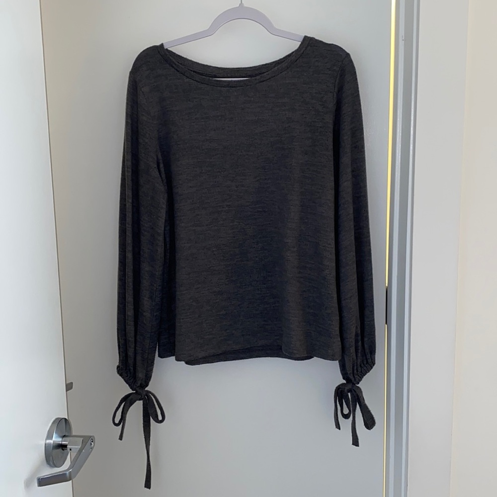 Grey Tie Sweater